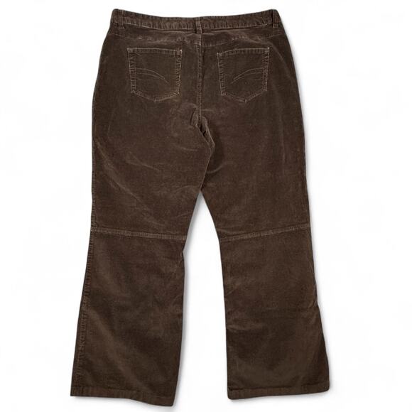 VTG Tapemeasure Anthropologie Wide Leg Corduroy Pants 16 Chocolate Brown 90s Y2K - Picture 6 of 10